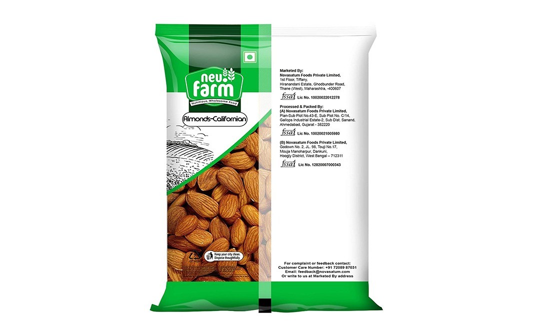 Neu.Farm Almonds Californian    Pack  2 kilogram
